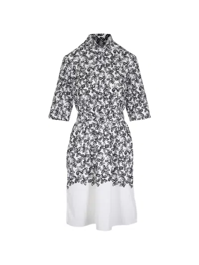 Akris Punto Floral-print Dress In White
