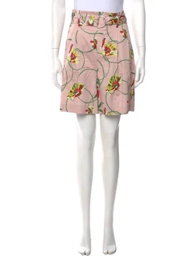 Pre-owned Akris Punto Floral Print Knee-length Shorts In Pink