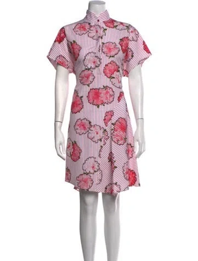 Pre-owned Akris Punto Floral Print Mini Dress In Multicolor