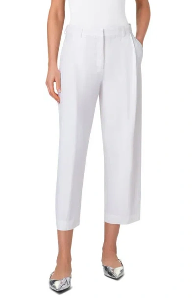 Akris Punto Flori Pleated Crop Pants In Cream