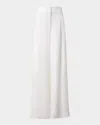 Akris Punto Chiara Wool Tricotine Wide-leg Ankle Pants In Cream