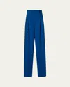 Akris Punto Feryn Changent Linen Tapered Pants In Royal
