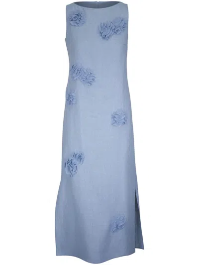 AKRIS PUNTO FLOWER-DETAILING MIDI DRESS