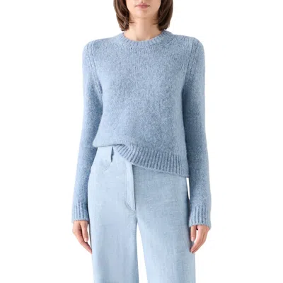 Akris Punto Fluffy Alpaca Blend Sweater In Blue