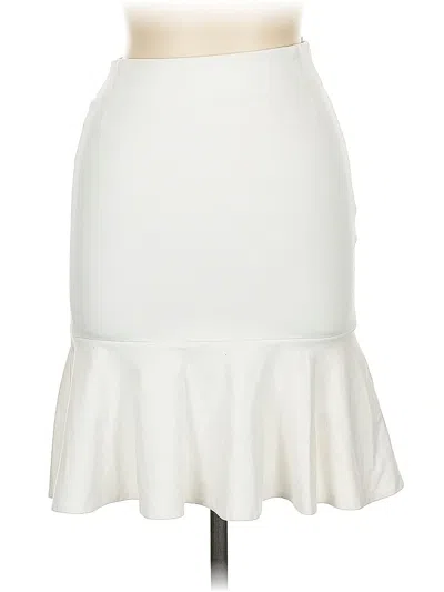 Pre-owned Akris Punto Formal Skirt In White