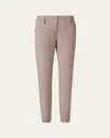 Akris Punto Franco Bi-stretch Cotton Gabardine Slim-leg Ankle Pants In Sand