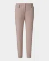 Akris Punto Franco Bi-stretch Cotton Gabardine Slim-leg Ankle Pants In Sand