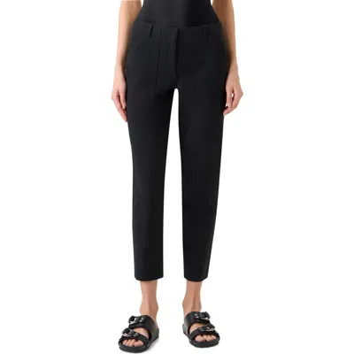 Akris Punto Franco Stretch Cotton Gabardine Slim Ankle Pants In Black