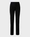 Akris Punto Francoise Slim-straight Pants, Black In Black