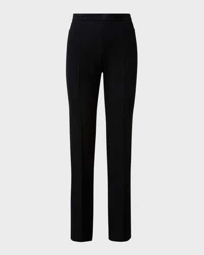 Akris Punto Francoise Slim-straight Pants, Black