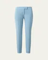 Akris Punto Frankie Gabardine Cropped Pants In Navy