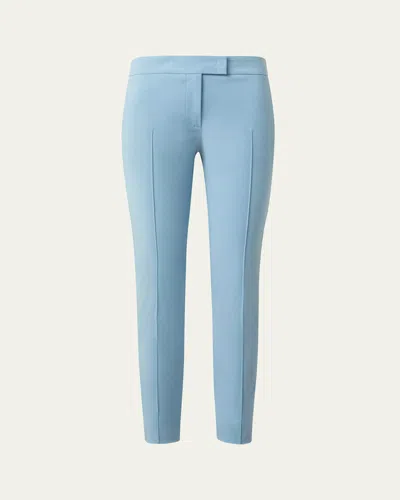 Akris Punto Frankie Gabardine Cropped Pants In Navy
