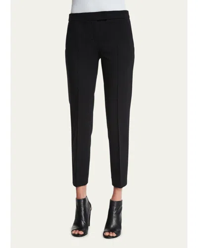 Akris Punto Frankie Slim-leg Ankle Pants, Black