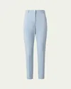 Akris Punto Freda Seersucker Striped Tapered-leg Pants In Sky-cream