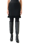 Akris Punto Fringe Bouclé Tweed Skirt In Black