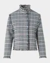 Akris Punto Fringe-trim Check Jacket