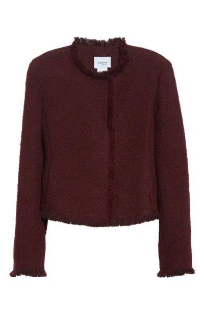 Akris Punto Fringe Tweed Crop Jacket In Brown
