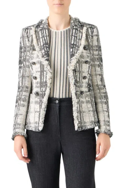 AKRIS PUNTO AKRIS PUNTO FRINGED MIXED TWEED JACKET