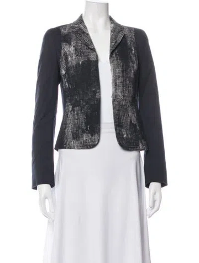 Pre-owned Akris Punto Graphic Print Blazer In Multicolor
