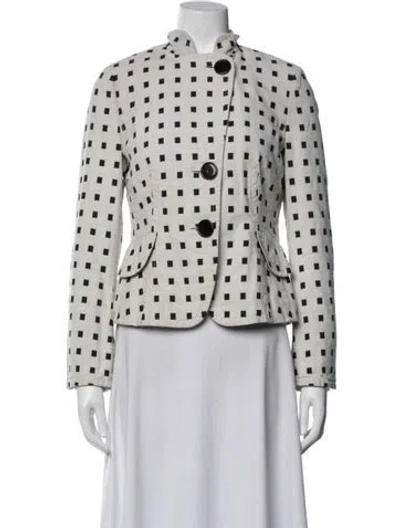Pre-owned Akris Punto Graphic Print Blazer In Neutrals