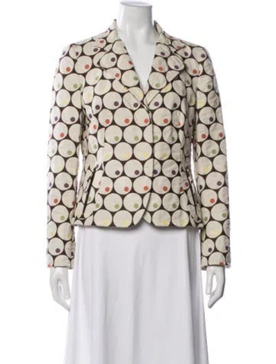 Pre-owned Akris Punto Graphic Print Blazer In Neutrals