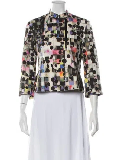 Pre-owned Akris Punto Graphic Print Jacket In Multi