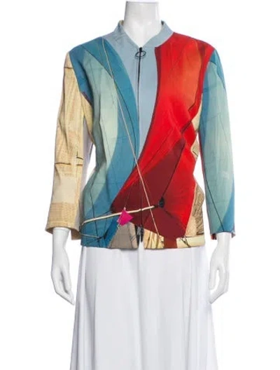 Pre-owned Akris Punto Graphic Print Jacket In Multicolor