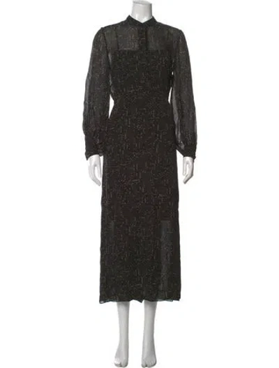 Pre-owned Akris Punto Graphic Print Long Dress In Multi