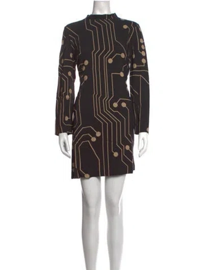 Pre-owned Akris Punto Graphic Print Mini Dress In Multicolor