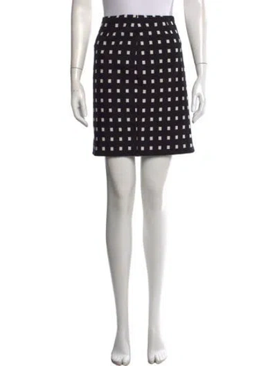 Pre-owned Akris Punto Graphic Print Mini Skirt In Black