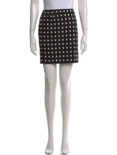 Pre-owned Akris Punto Graphic Print Mini Skirt In Multi