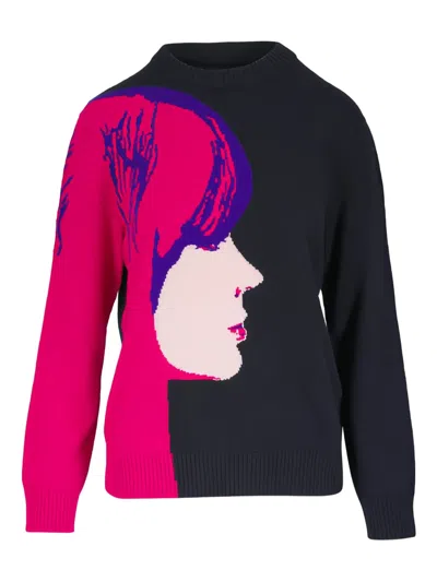 Akris Punto Graphic-print Sweater In Multi