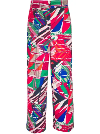 Akris Punto Hose Mit Grafischem Print In Rosa