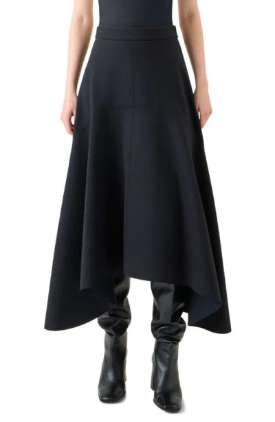 Akris Punto Handkerchief Hem Knit Skirt In Blue