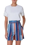 Akris Punto Hello Sunshine Cotton Jersey T-shirt With Superpose Embroidery In White