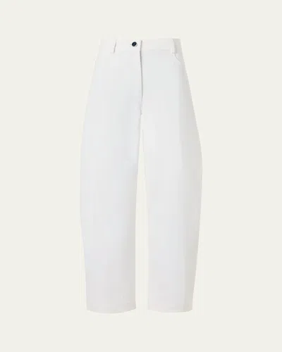 Akris Punto High-rise Barrel-leg Ankle Pants In White