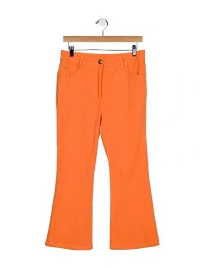 Pre-owned Akris Punto High-rise Flared Jeans In Orange