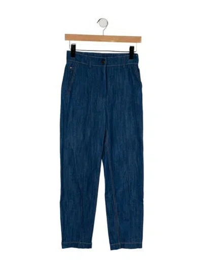 Pre-owned Akris Punto High-rise Straight Leg Jeans In Blue