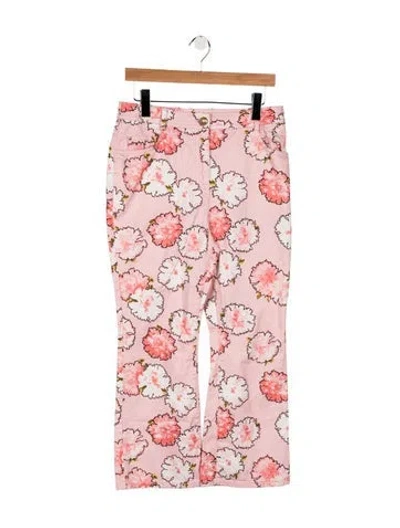 Pre-owned Akris Punto High-rise Straight Leg Jeans In Pink