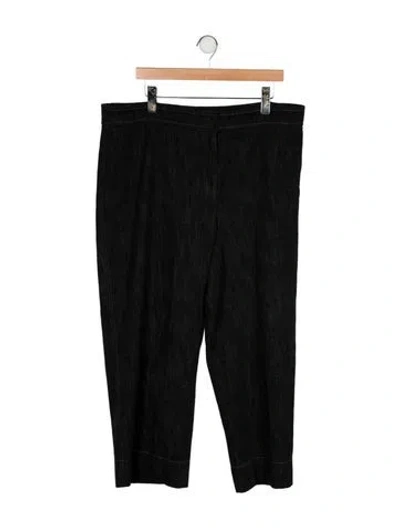 Pre-owned Akris Punto High-rise Wide Leg Jeans In Black