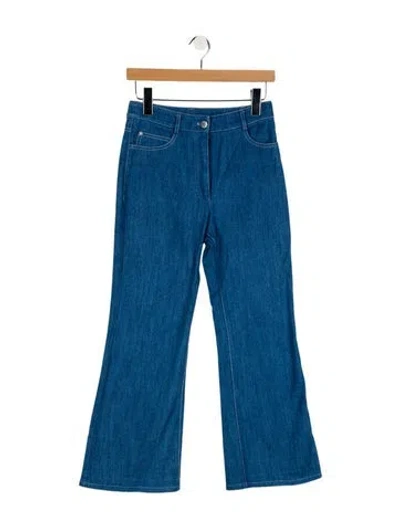 Pre-owned Akris Punto High-rise Wide Leg Jeans In Blue