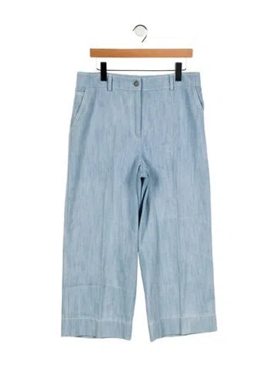 Pre-owned Akris Punto High-rise Wide Leg Jeans In Blue