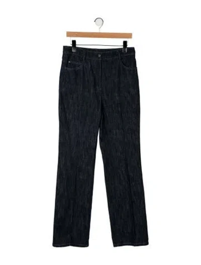 Pre-owned Akris Punto High-rise Wide Leg Jeans In Blue