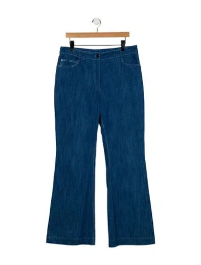 Pre-owned Akris Punto High-rise Wide Leg Jeans In Blue