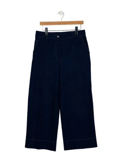Pre-owned Akris Punto High-rise Wide Leg Jeans In Blue