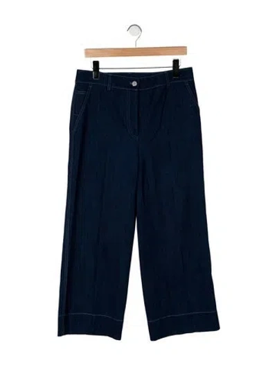 Pre-owned Akris Punto High-rise Wide Leg Jeans In Blue