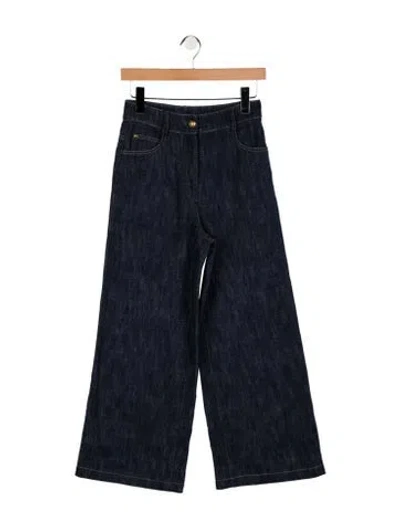 Pre-owned Akris Punto High-rise Wide Leg Jeans In Blue