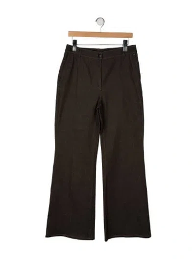 Pre-owned Akris Punto High-rise Wide Leg Jeans In Green