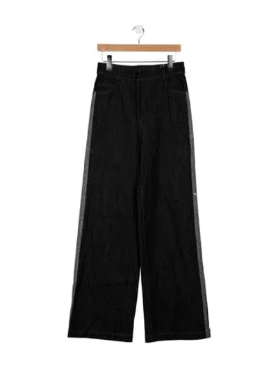 Pre-owned Akris Punto High-rise Wide Leg Jeans W/ Tags In Black