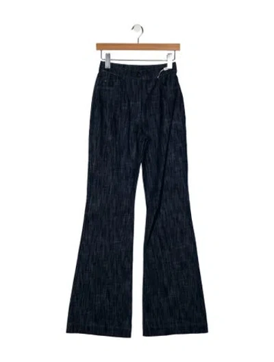 Pre-owned Akris Punto High-rise Wide Leg Jeans W/ Tags In Blue